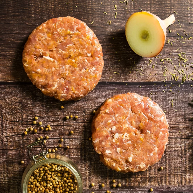 Hamburguesas de pollo ecológico